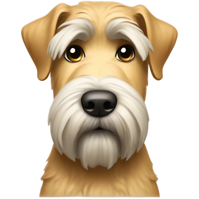 Sad and very worried wheaten terrier emoji