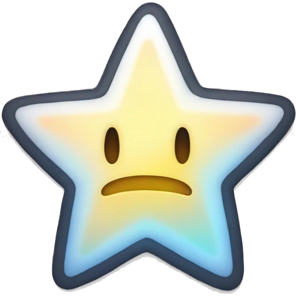 sticker in the shape of a star, no face, no emotions, should glow emoji