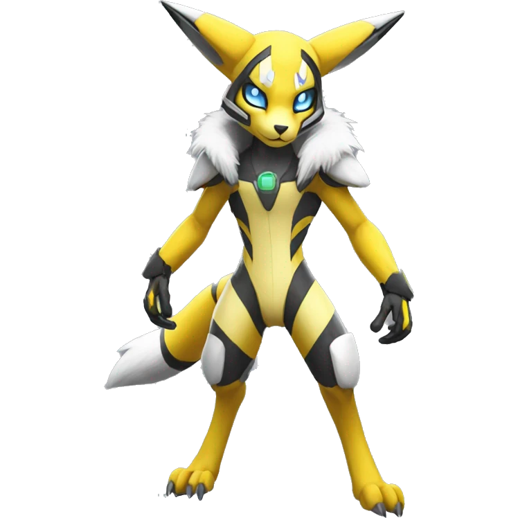 Cool Metabee Renamon Zeraora Full body emoji
