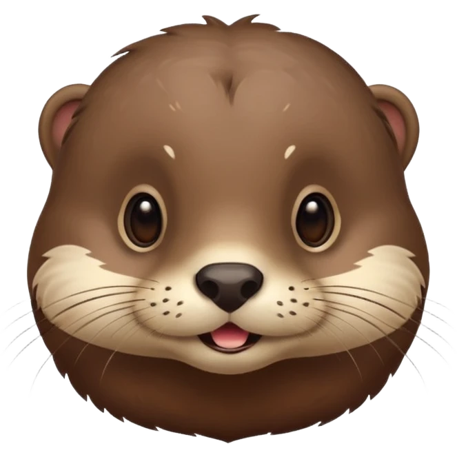 a cute otter face emoji