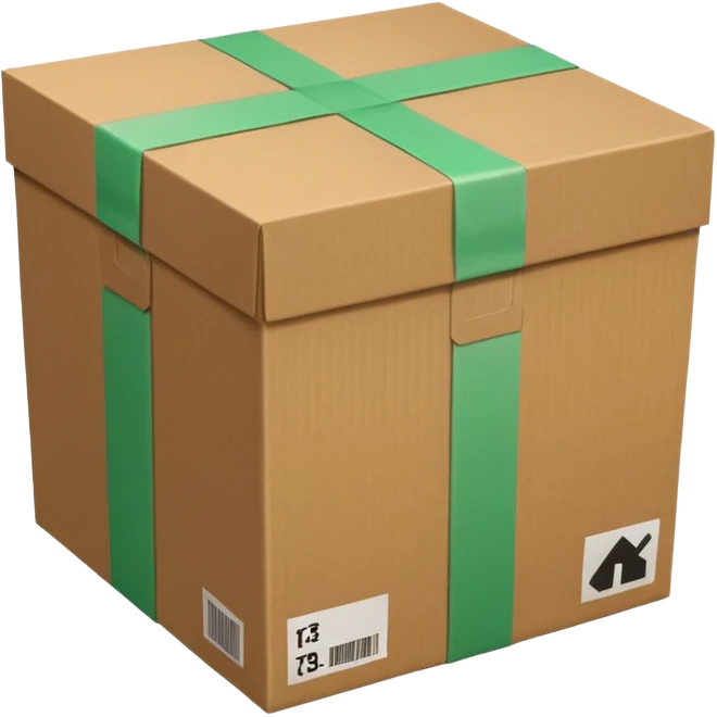 make delivery box in light green color  emoji