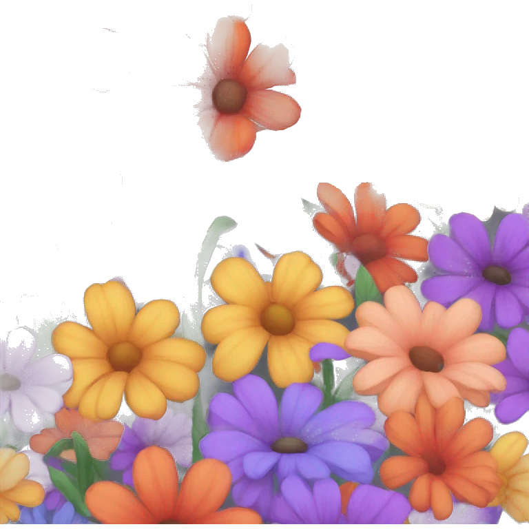a flower of different colors emoji