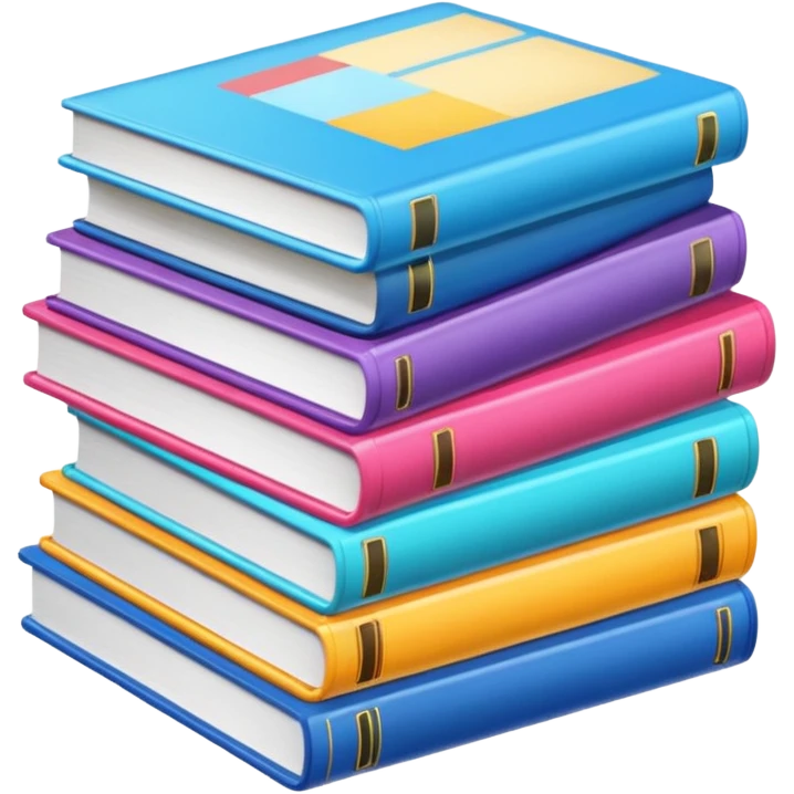 Modern books and magazines emoji