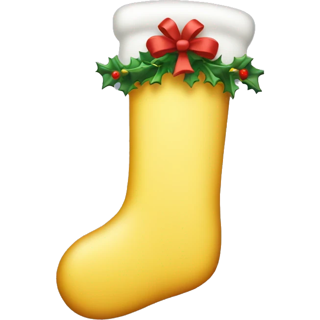 Yellow Christmas stocking  emoji
