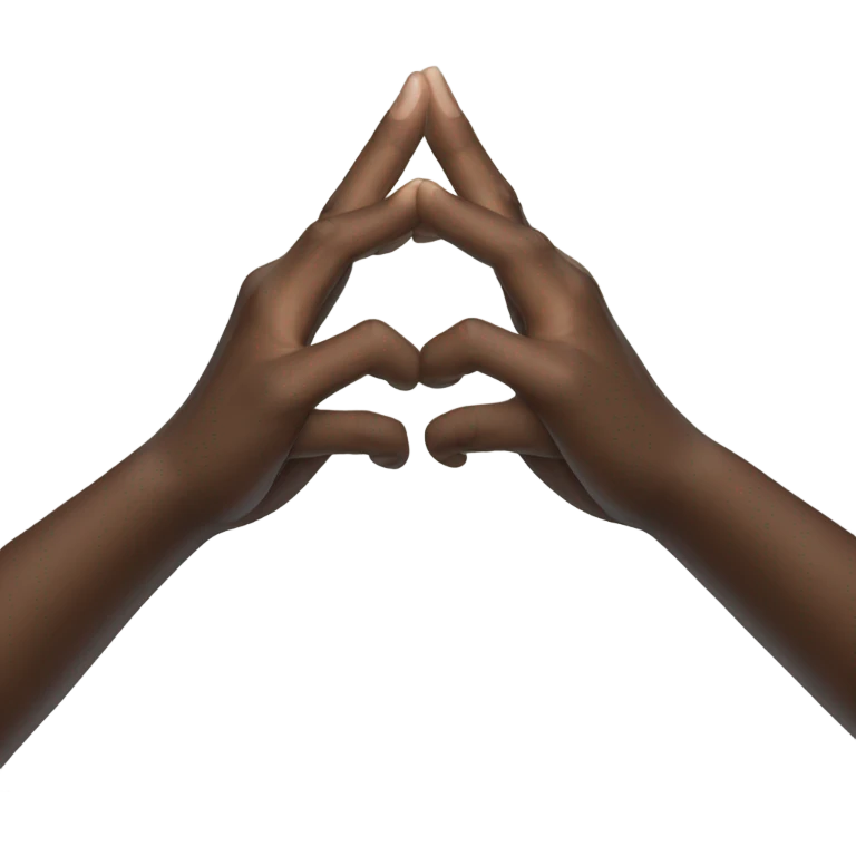 Hands making a triangle emoji