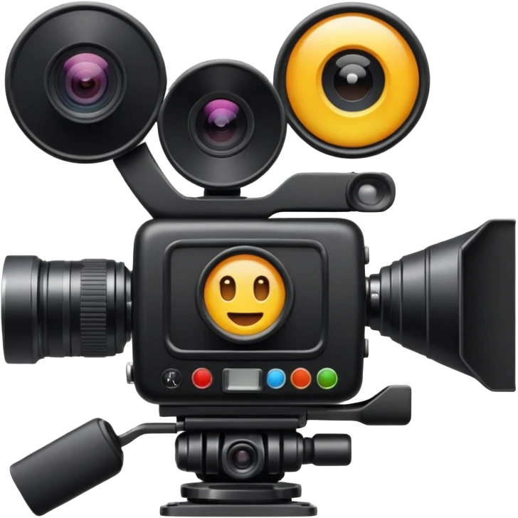 Video camera with elements 1-2 of others emoji emoji