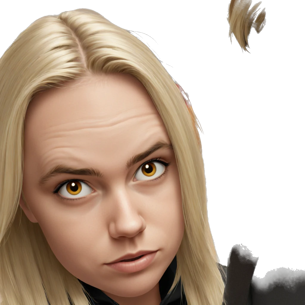 blonde boy portrait looking forward emoji