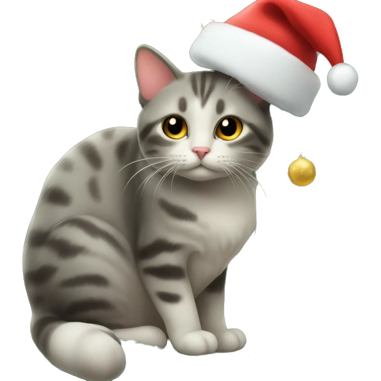 cat on christmas tree emoji