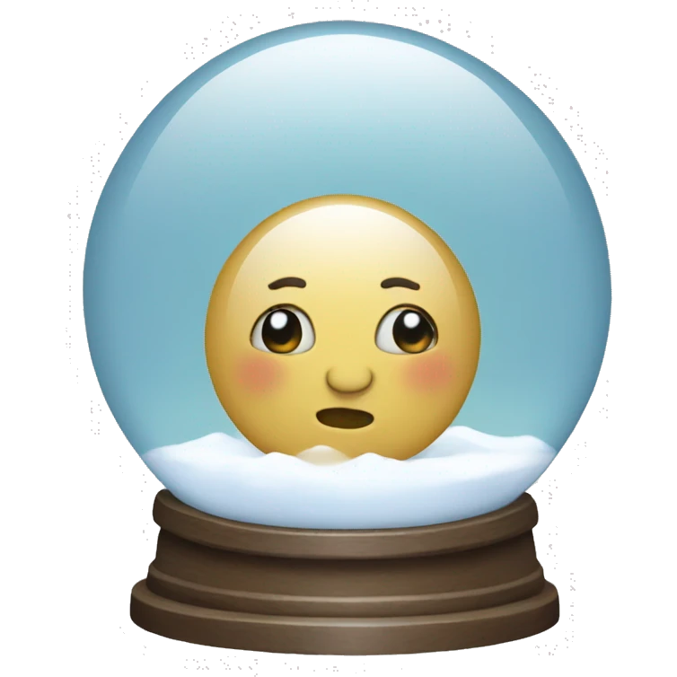 Light blue snowglobe emoji