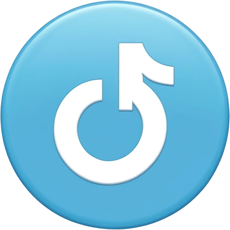 A sky-blue circle and a ☑️ With a Verified type tiktok checker symbol emoji