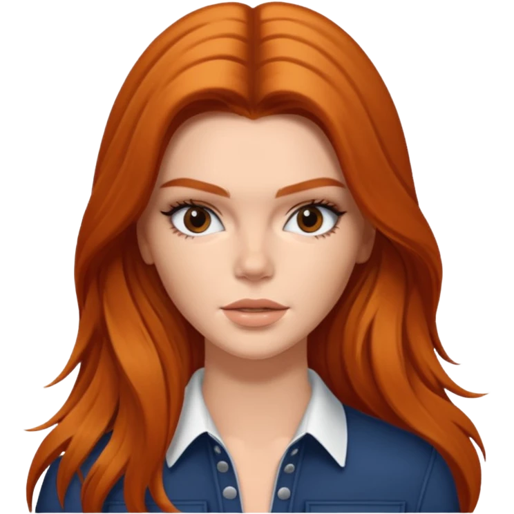 ginger Kendall Jenner with long hair emoji