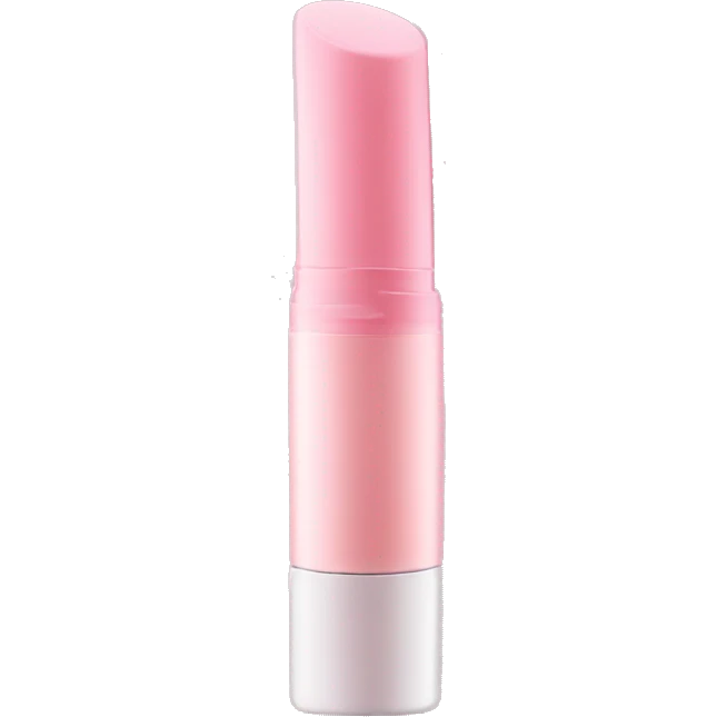 Pastel pink colored lip gloss tube emoji