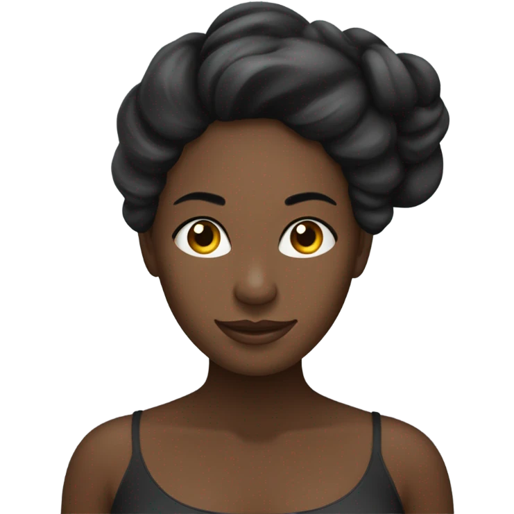Mujer pelinegra con toalla en la cabeza para hacerse skin Care  emoji