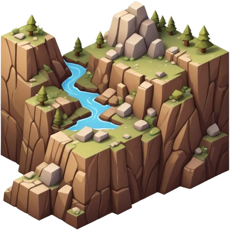 isometric rugged terrain tile emoji