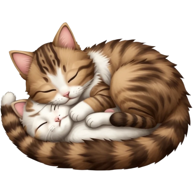 dark brown tabby and white kitten sleeping upside down on its back emoji