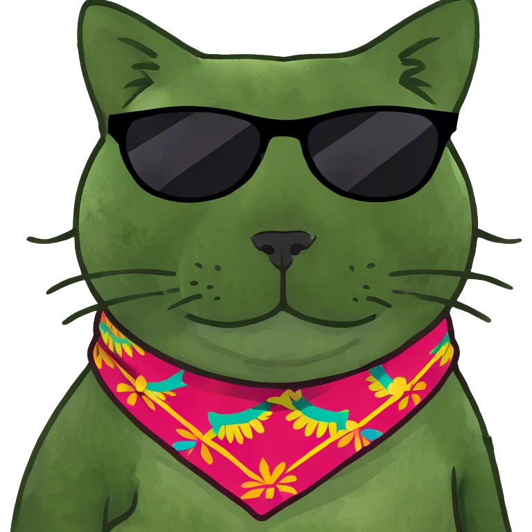 Cat with sunglasses emoji