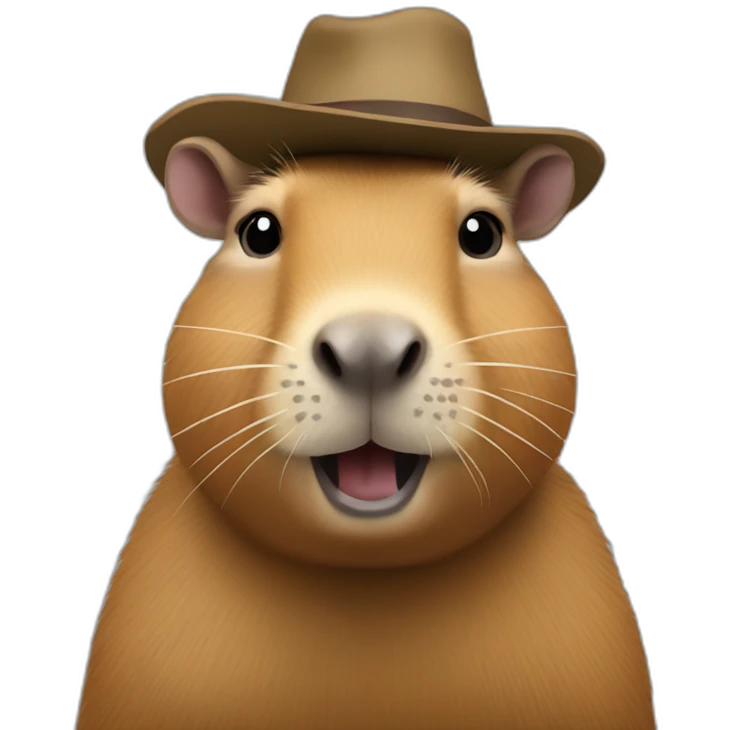 Capybara with pointed hat emoji