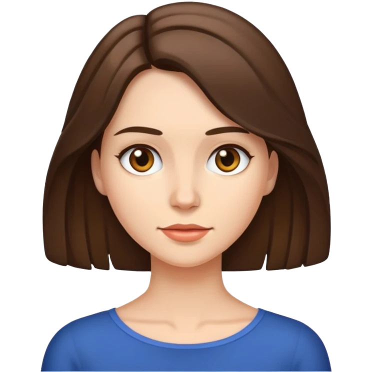 Brunette shoulder length hair  emoji