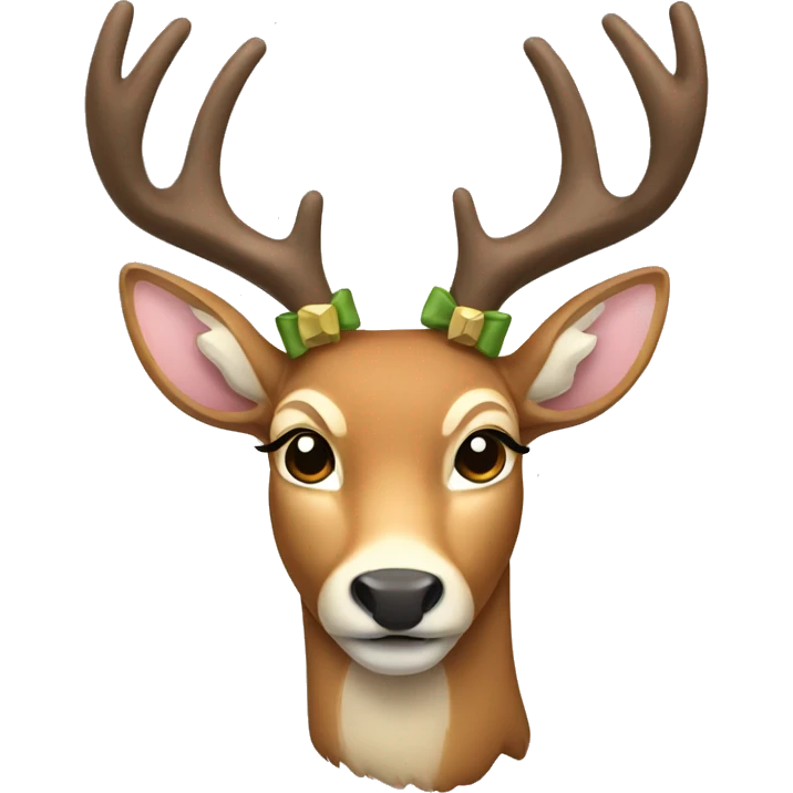 Deer with a bow emoji