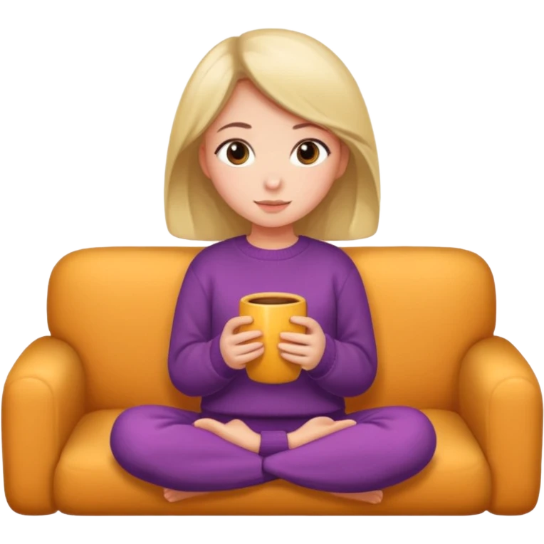 cozy sofa & girl emoji