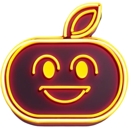 Neon outline sinboard emoji