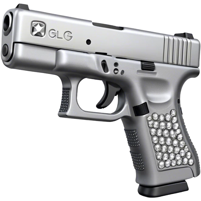 glock 19 with rhinestones bling bling emoji