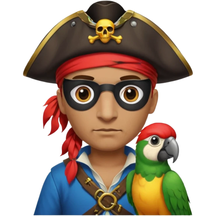 pirate and parrot emoji