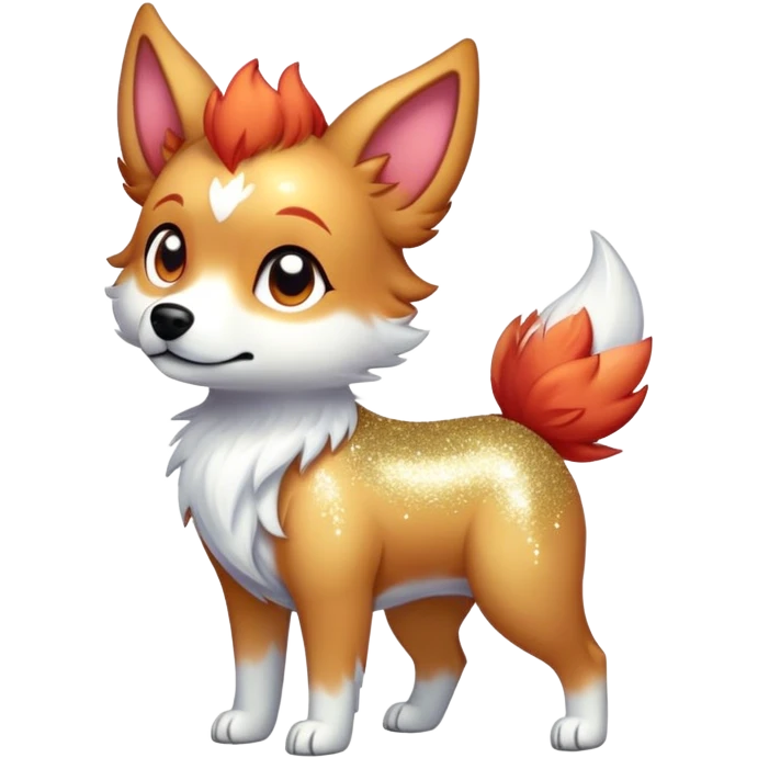 Falvie-Fionbri-creature-sparkle-dog, full body emoji