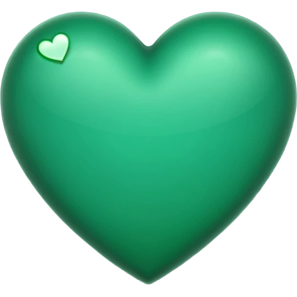 green heart darkish emoji