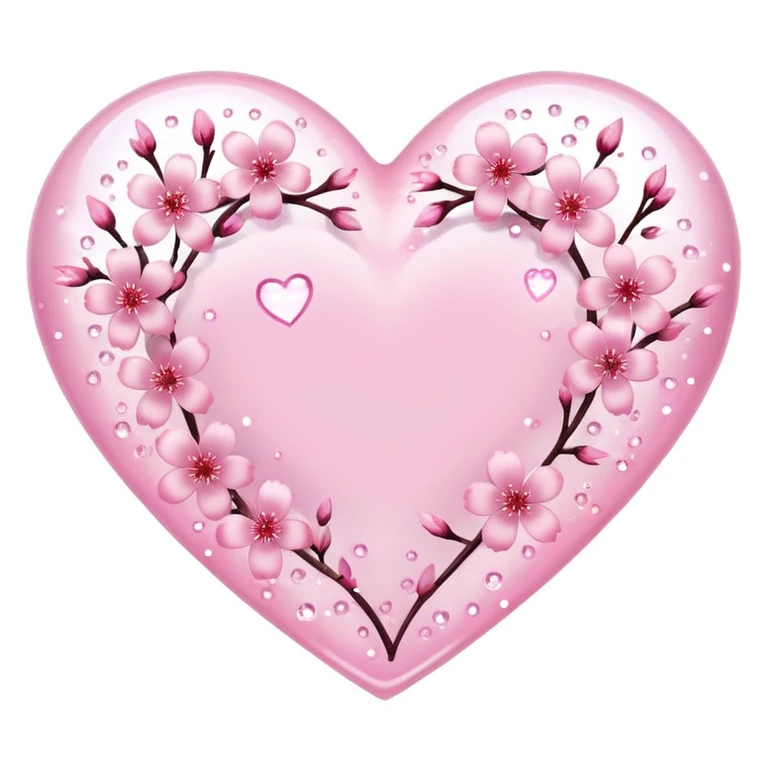 sakura heart with sparkles emoji