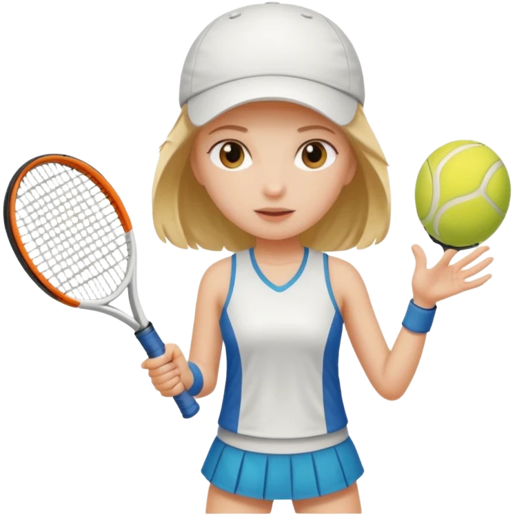 girl plays tennis emoji