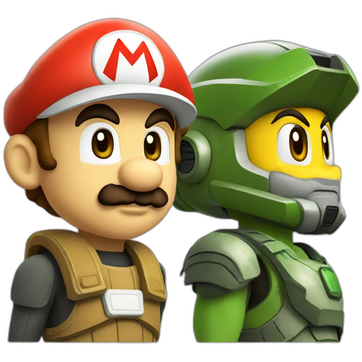 super mario and master chief emoji
