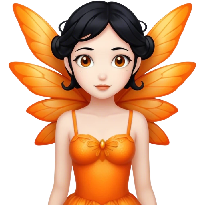clementine fairy with black hair  emoji