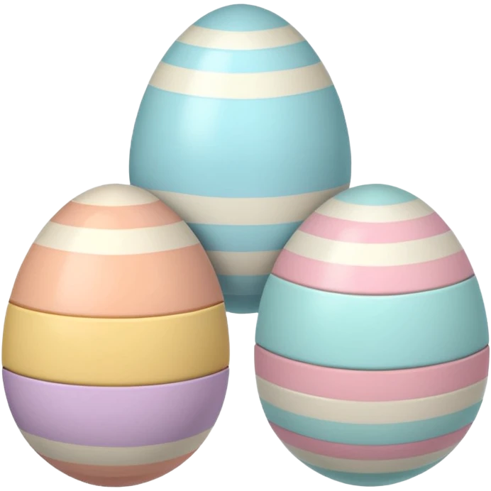 3 striped Easter eggs  emoji