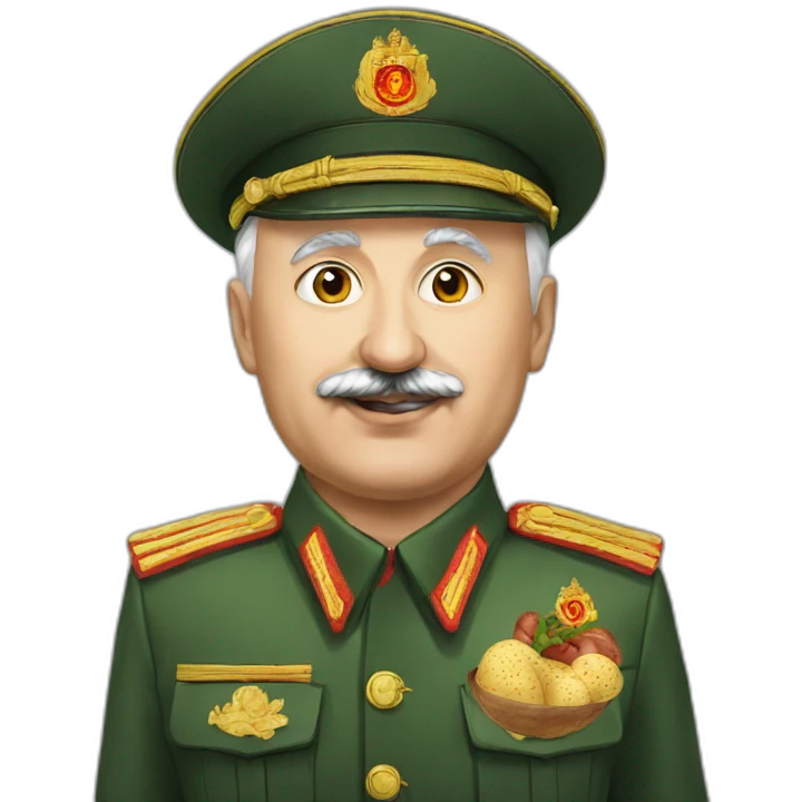 Lukashenko with potato emoji