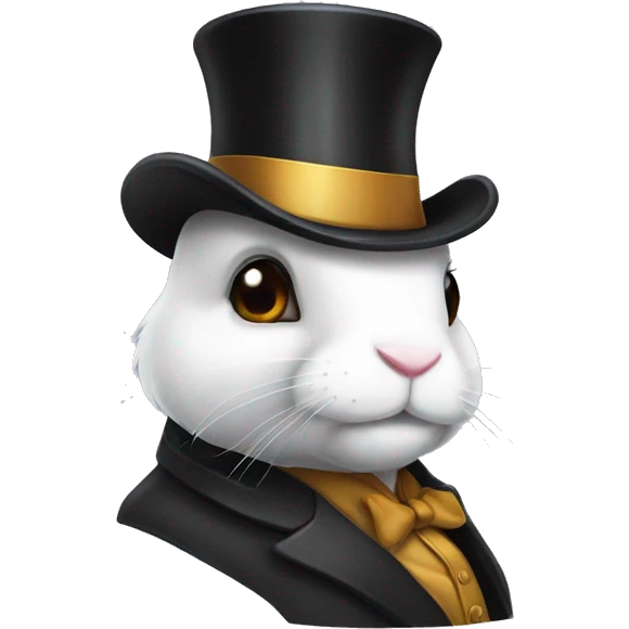 Top hat whit rabbit  emoji