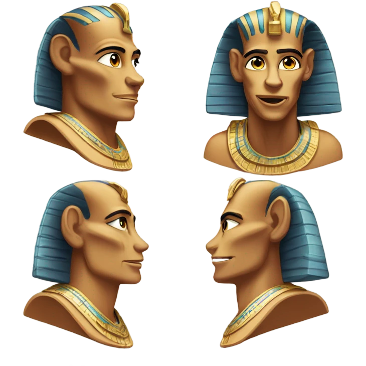 egyptian sphinx with chad meme face emoji