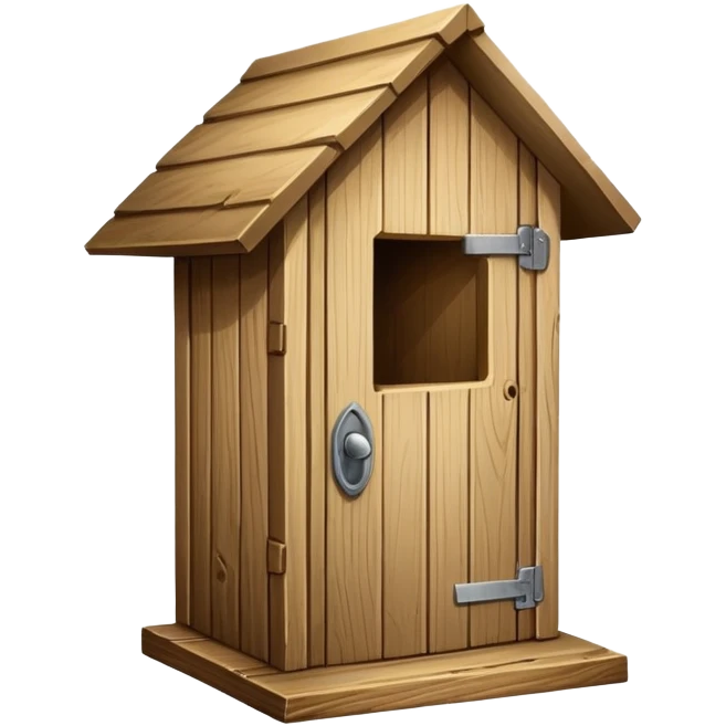 A trophy in the shape of an outhouse there are at he base “I stink at FF” emoji