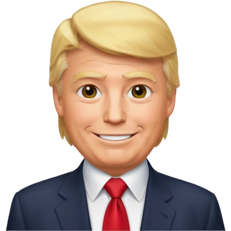 donald trump blonde smiling emoji
