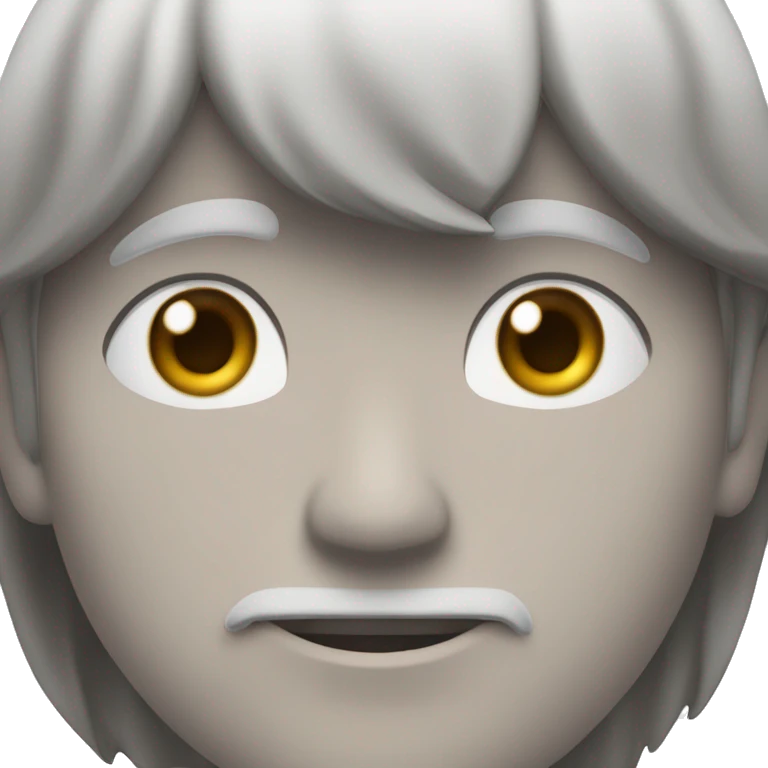 皮肤偏白, 眼睛中等, 戴灰色透明眼镜, 短发的男生, 黑色tou'f头发 emoji