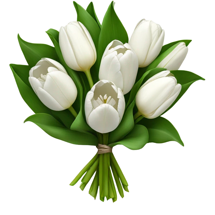 white tulip bouquet  emoji
