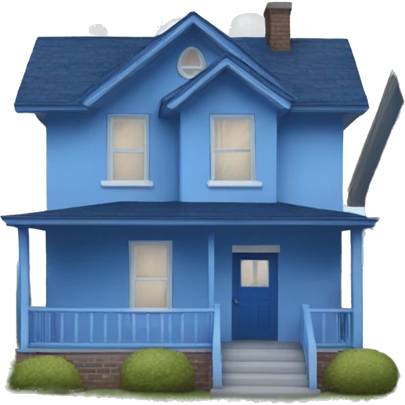 blue house emoji