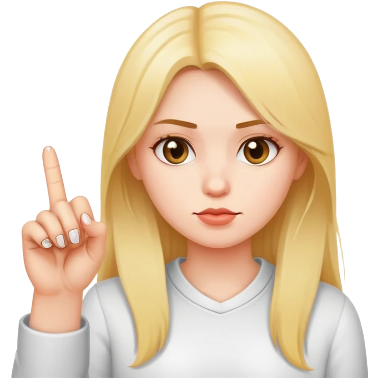 Girl with middle finger  emoji