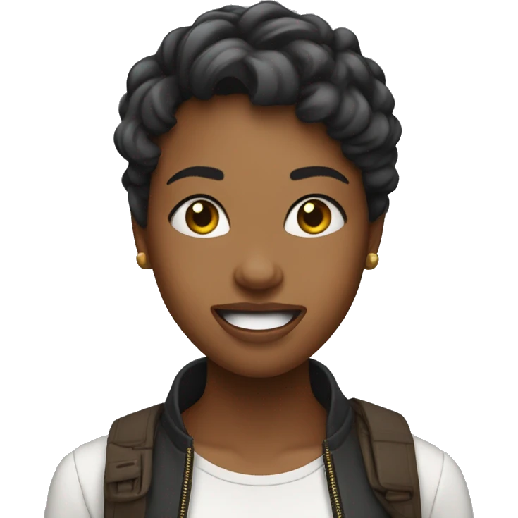 Style girl, marketing type, impressed, mouth open emoji