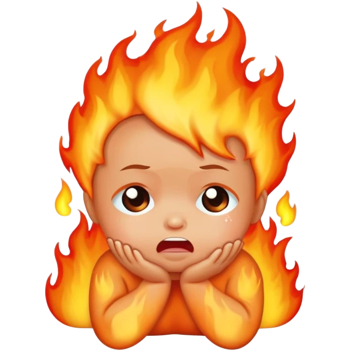 Baby on fire emoji