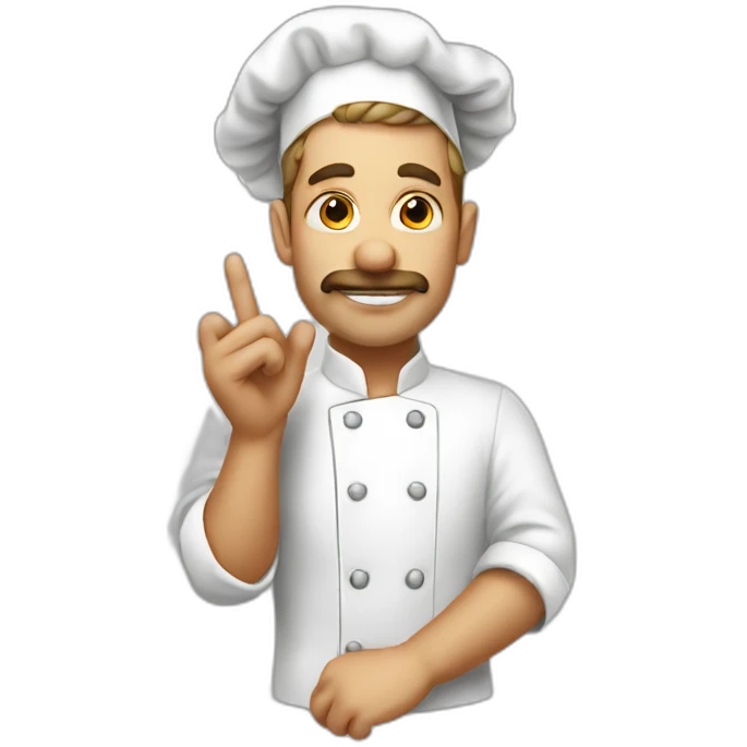 Chef kissing his fingers emoji