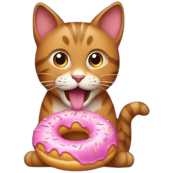 cat eating donut emoji