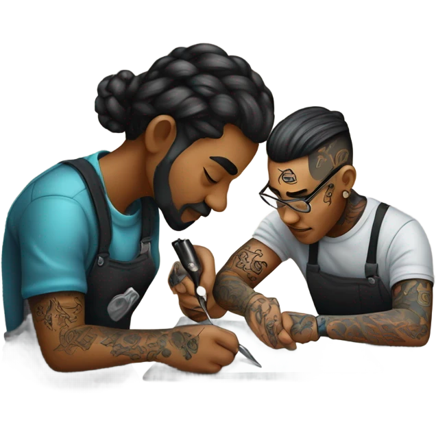 Tattooing somebody  emoji