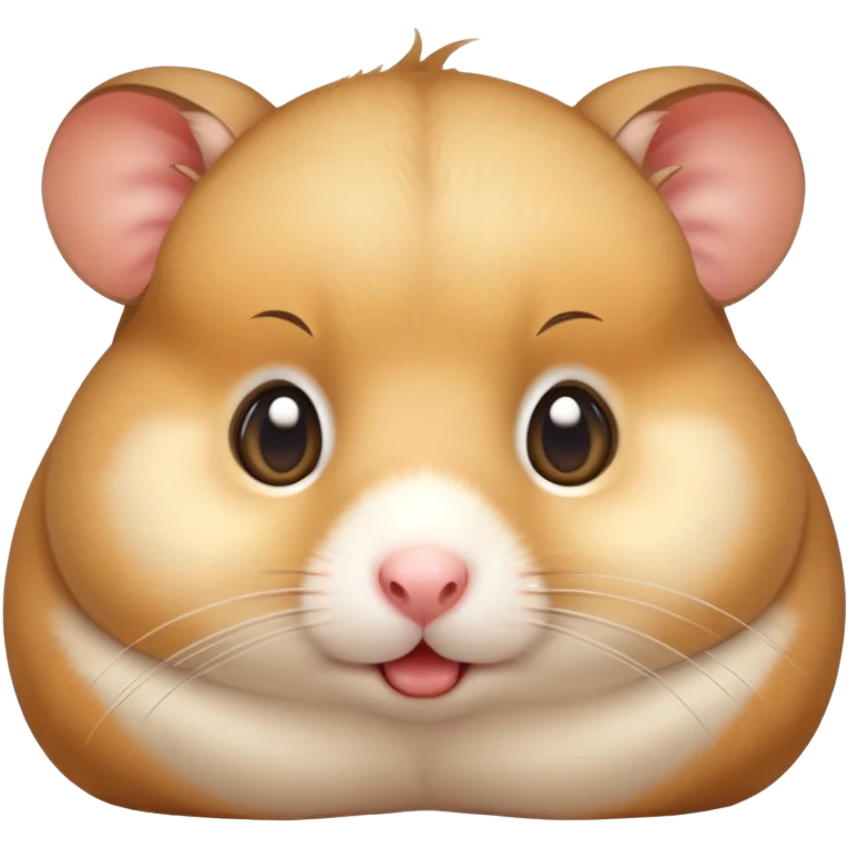 surprised hamster with puffed cheeks full of food, wide eyes emoji