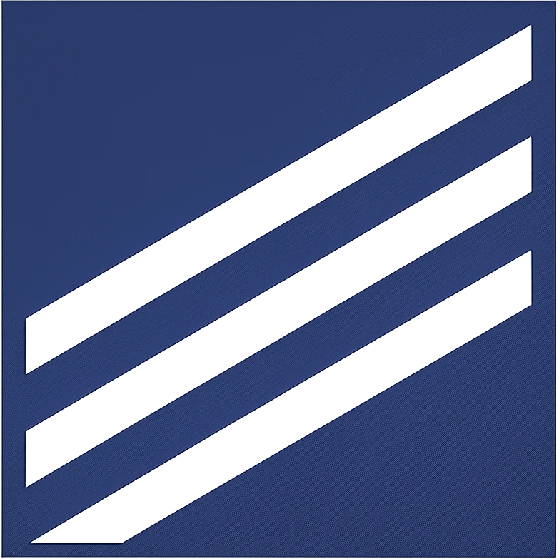 Create a minimal and clean navy blue square background with three white diagonal stripes. No eagle or extra details. Match the style of the provided reference image. emoji